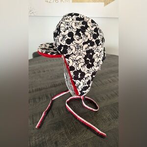 Disney Black and White Mickey Ear Flap Hat/Double-sided – New with tags